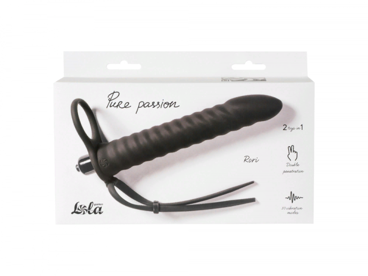 Вибронасадка для Двойного Проникновения Pure Passion Rori Black
