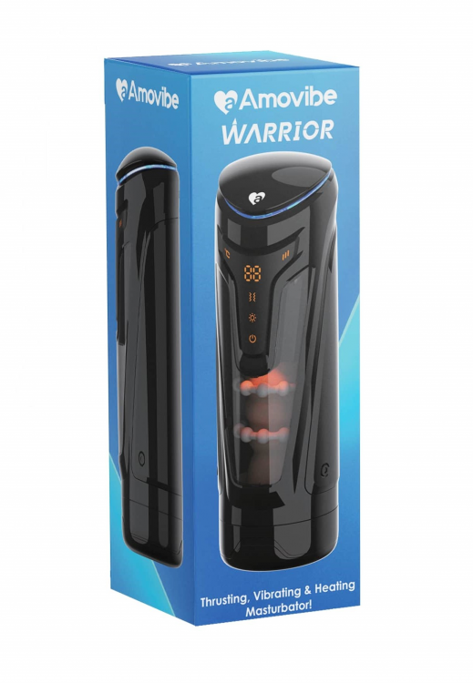 Инновационный мастурбатор Warrior с пенетрацией и массажем бусинами, Германия