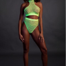 Топ и трусики Turtle Neck and High Waist Slip - Green