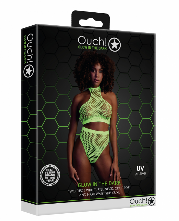 Топ и трусики Turtle Neck and High Waist Slip - Green