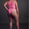 Топ и трусики Turtle Neck and High Waist Slip - Pink - XL/XXXXL