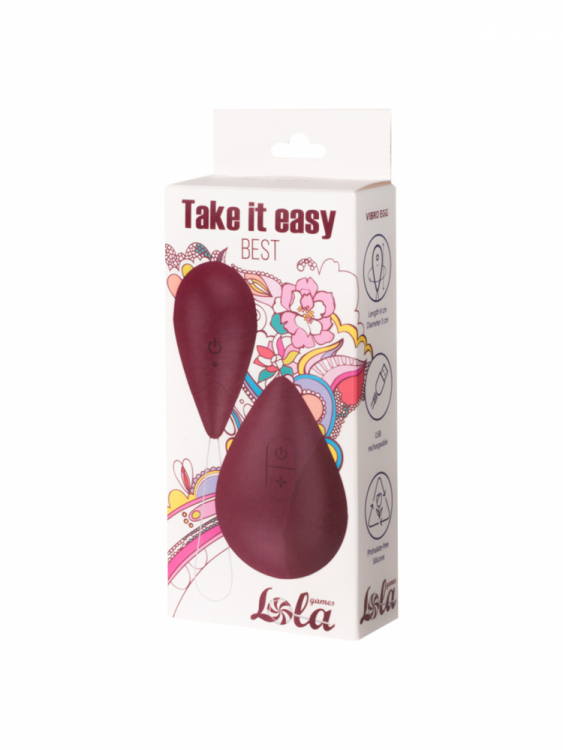 Виброяйцо с пультом управления Take it Easy Best Wine Red