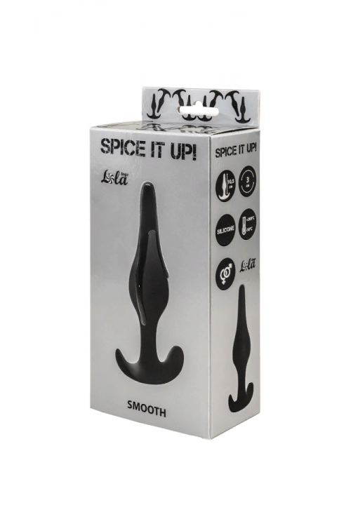 Анальная пробка Spice it up Smooth Black 10,5см.