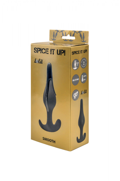 Анальная пробка Spice it up Smooth Dark Grey 10,5см.