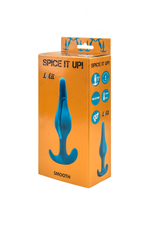 Анальная пробка Spice it up Smooth Aquamarine 10,5см.