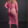 Топ с нижней юбкой Long Sleeve Crop Top and Long Skirt - Pink - XL/XXXXL