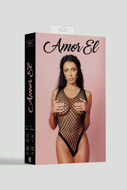 Боди Amor EL в крупную сетку (S/L)