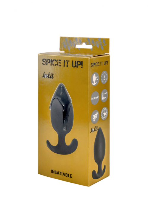 Пробка со смещенным центром тяжести Spice it up Insatiable Dark Grey 8,5 см.