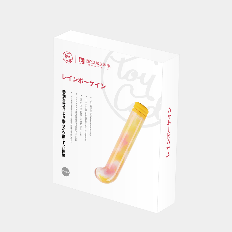 Компактный вибратор из стекла BeYourLover Magic Cane, желтый, Япония