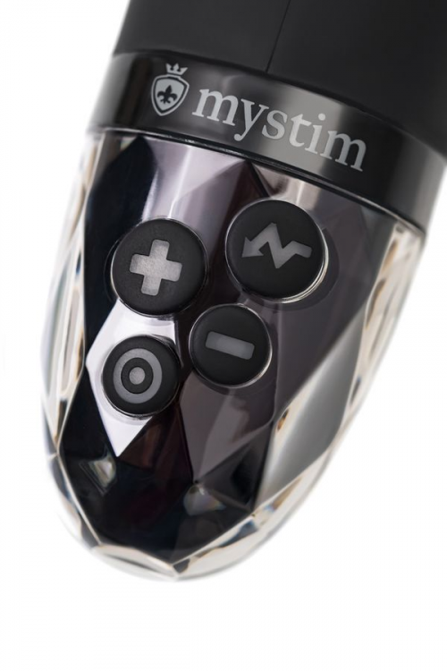 Вибратор Mystim Real Deal Neal с электростимуляцией, силикон, черный, 16,5 см
