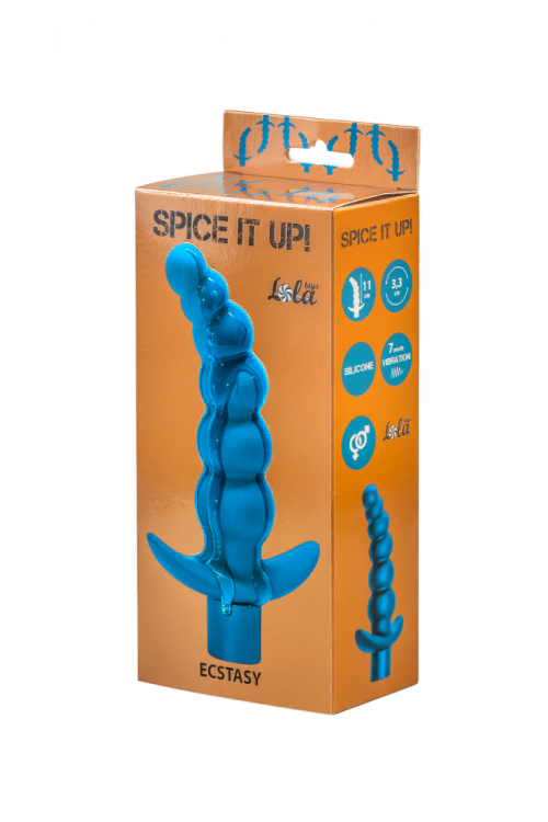 Анальная пробка с вибрацией Spice it up Ecstasy Aquamarine