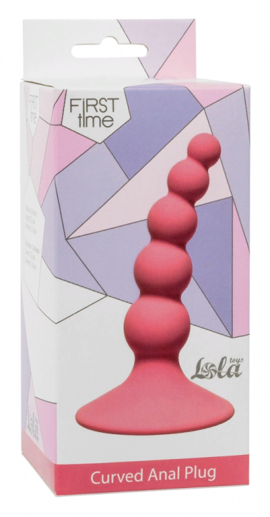 Анальная пробка Ribbed Plug Pink
