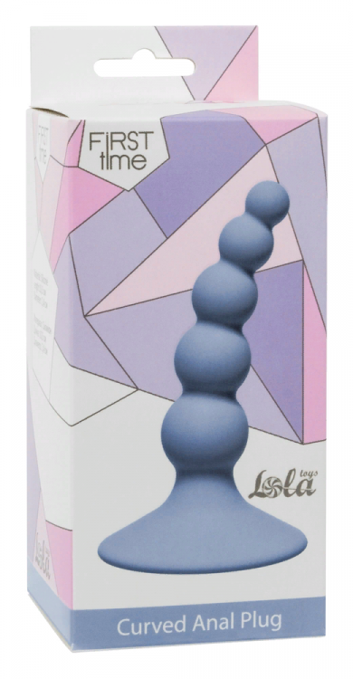 Анальная пробка Ribbed Plug Blue