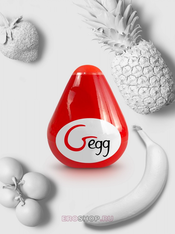 Мастурбатор яйцо Gvibe Gegg Red, 6.5х5 см.