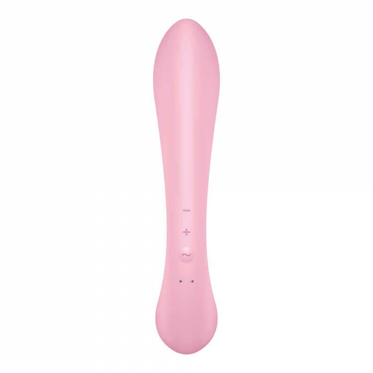 Гибкий вибратор-кролик 2 в 1 Triple Oh (pink)