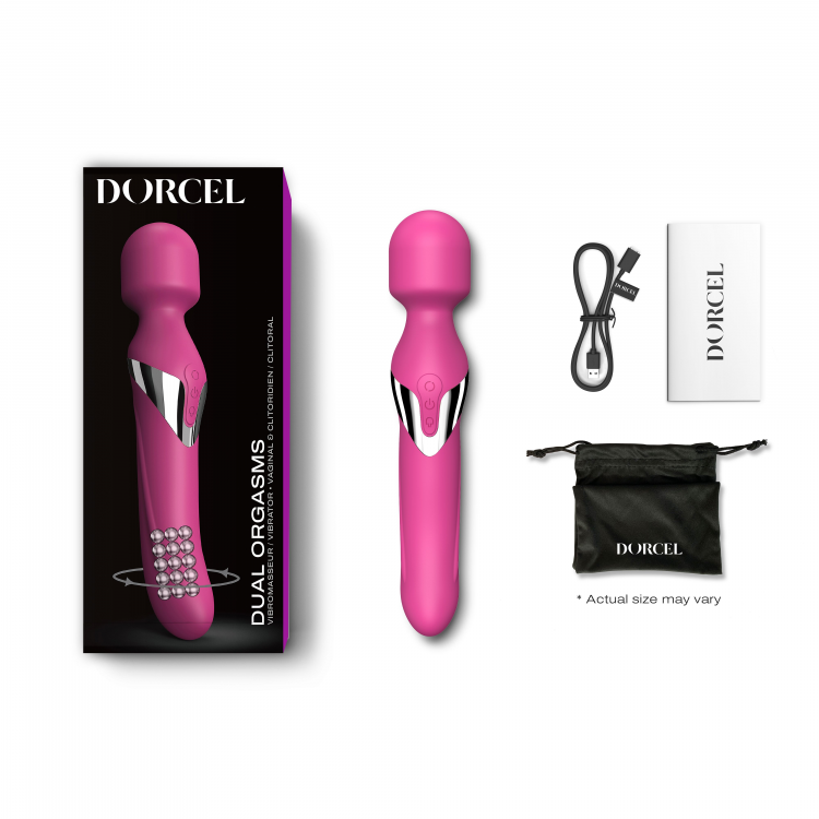 Вибромассажер для тела DUAL ORGASMS MAGENTA Dorcel, пурпурный, Франция