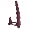 Вибронасадка для двойного проникновения Pure Passion Bunny Wine red
