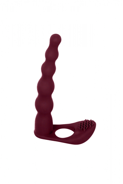 Вибронасадка для Двойного Проникновения Pure Passion Farnell Wine Red