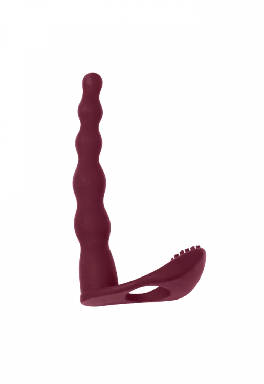 Вибронасадка для Двойного Проникновения Pure Passion Farnell Wine Red